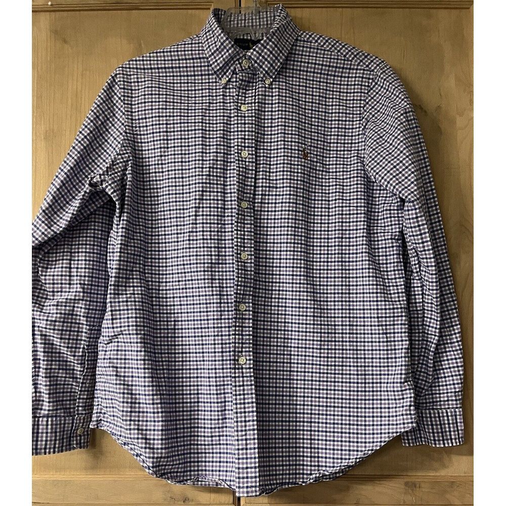 Ralph Lauren LS Button‎ Down Lg Purple Multi Color